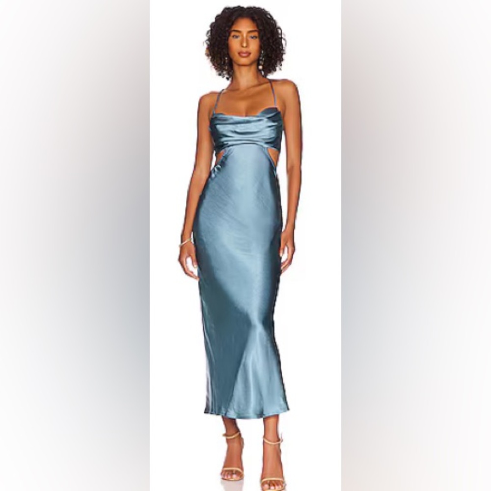 ASTR the Label Colette Dress in Slate Blue size M